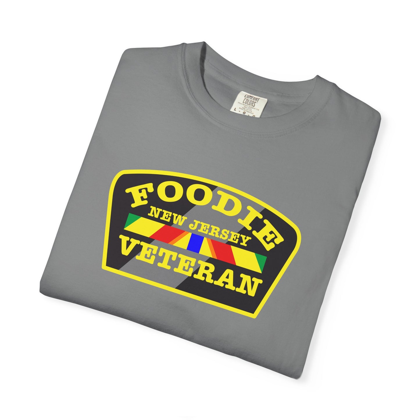 L.O.E.F Foodie Veteran NEW JERSEY Unisex Tee Shirt (Yellow)