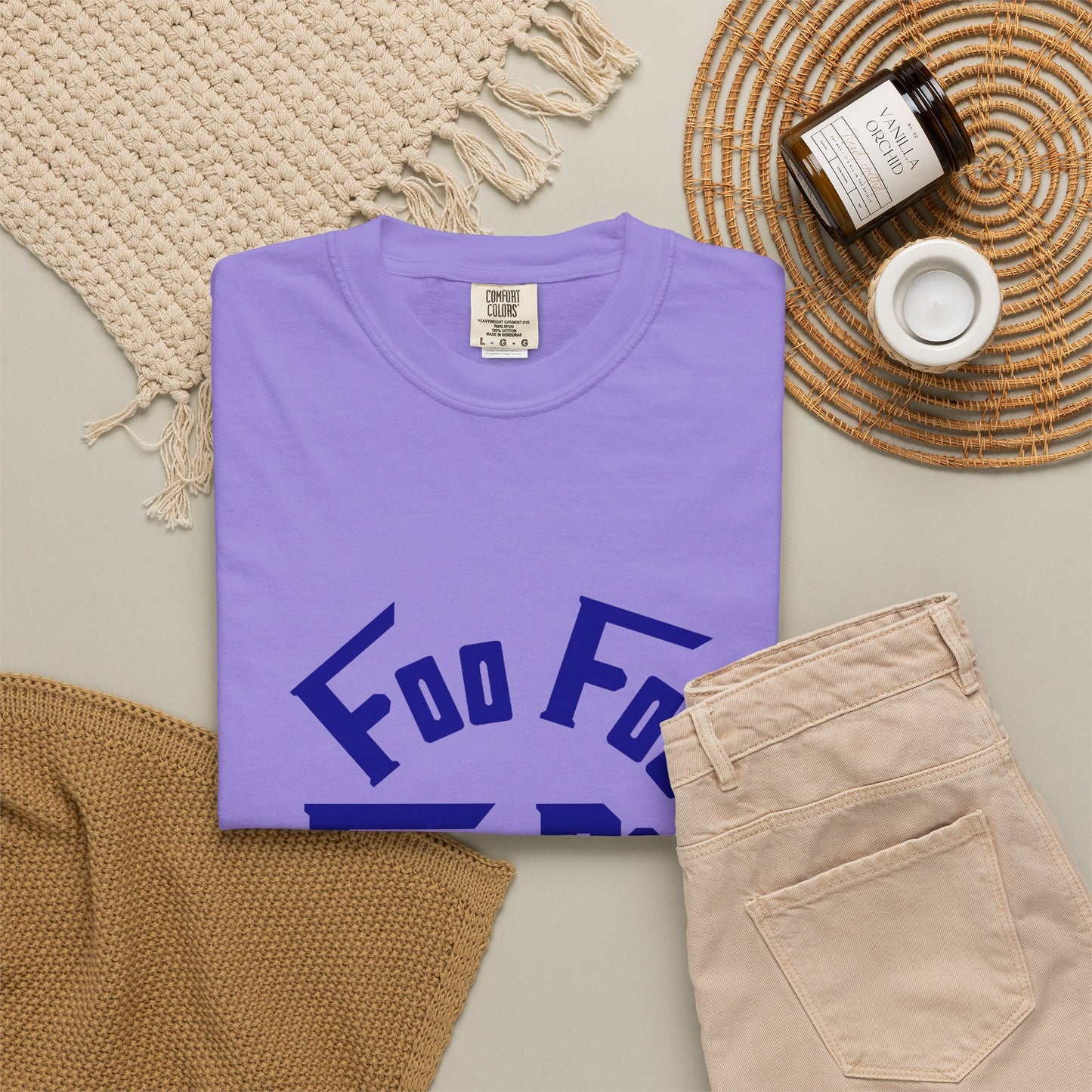 L.O.E.F FOO FOO FOODIE Unisex Tee shirt(Dark Blue)