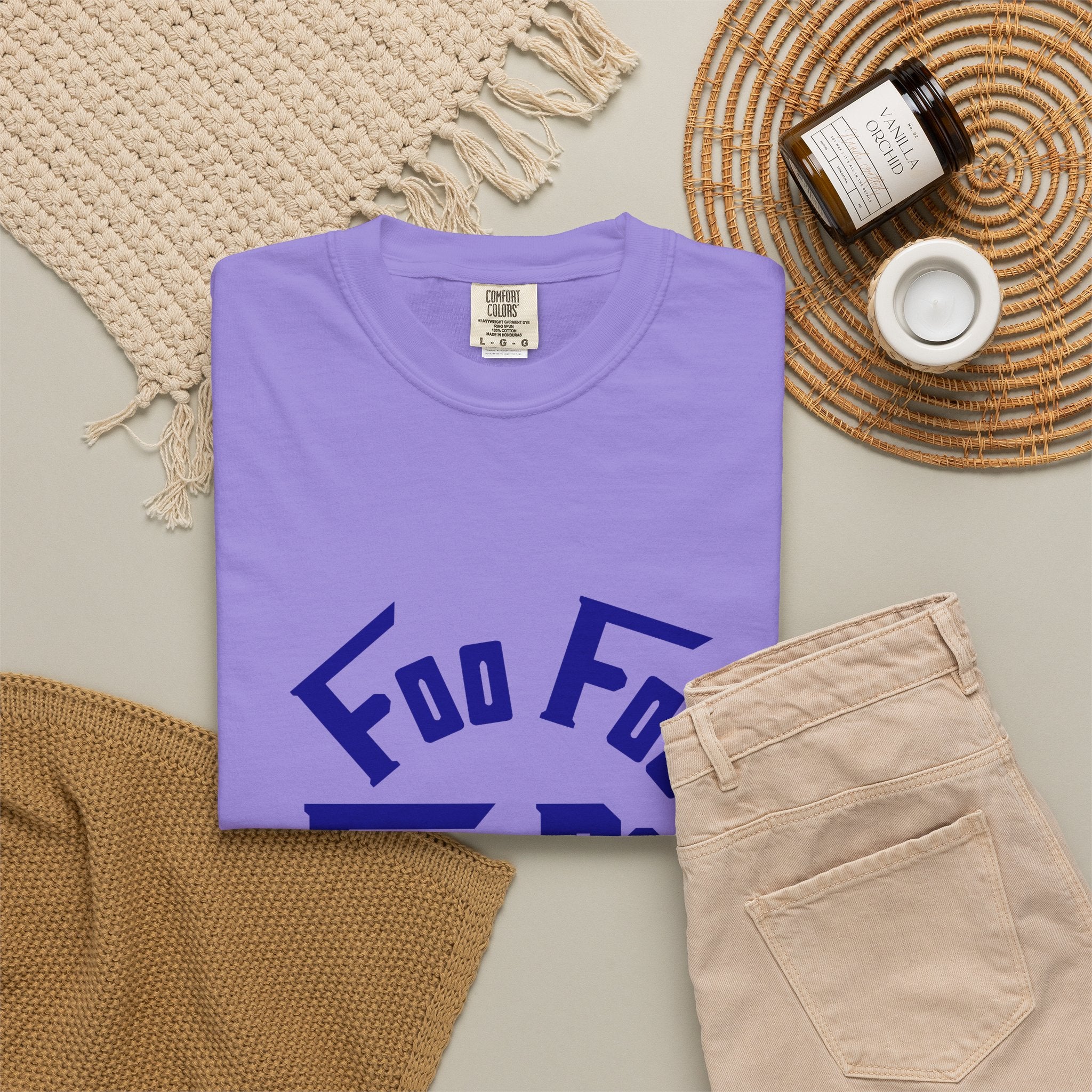 L.O.E.F FOO FOO FOODIE Unisex Tee shirt(Dark Blue)