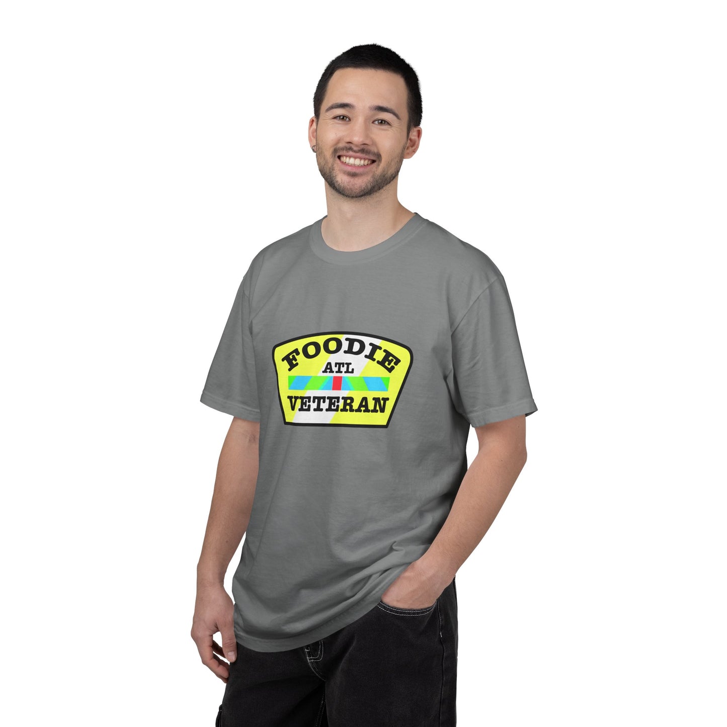 L.O.E.F Foodie Veteran ATL Unisex Tee Shirt (Yellow and Black)