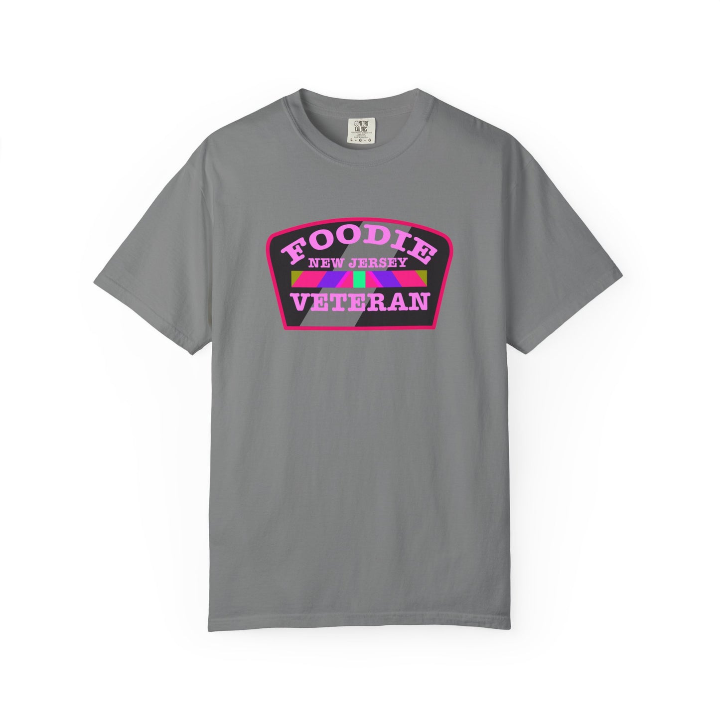 L.O.E.F Foodie Veteran NEW JERSEY Unisex Tee Shirt (Pink)