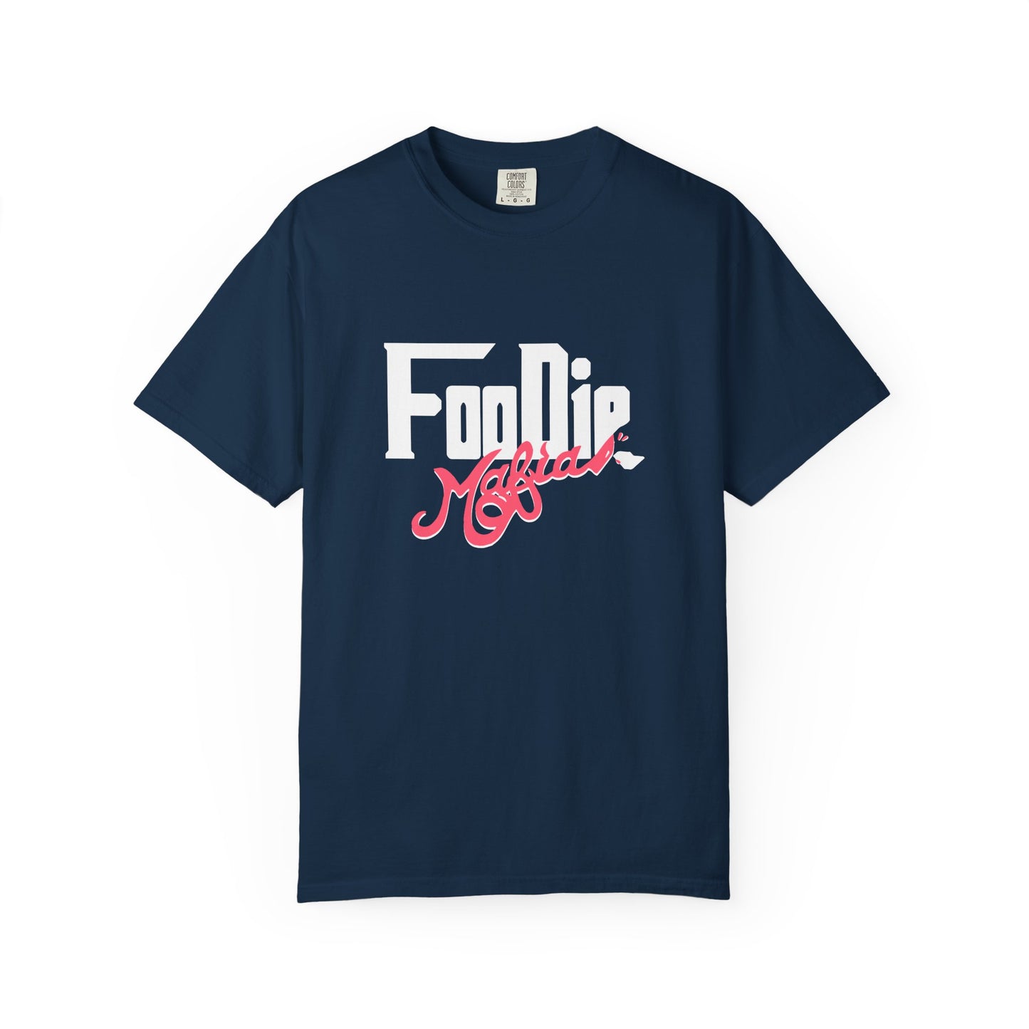 L.O.E.F White Foodie Mafia Unisex Tee shirt (Fiery Red)