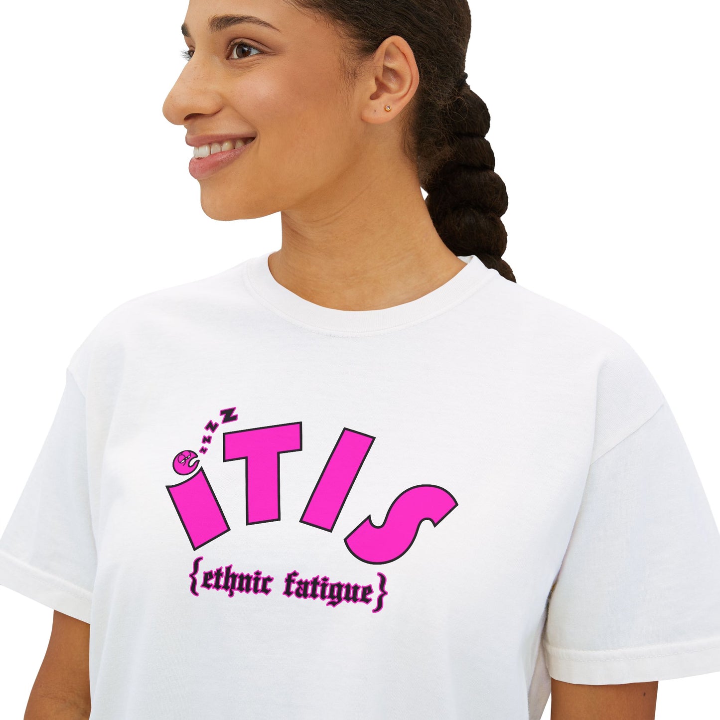 L.O.E.F ITIS Women Boxy Tee (Pink)