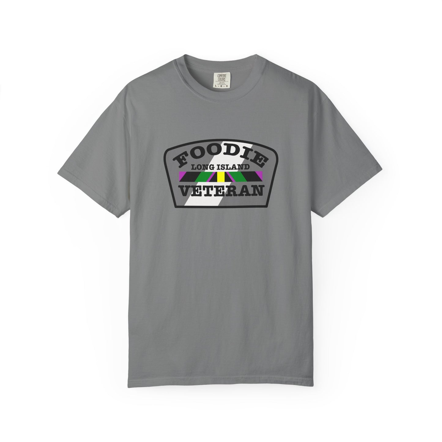 L.O.E.F Foodie Veteran Long Island Unisex Tee Shirt (Gray)