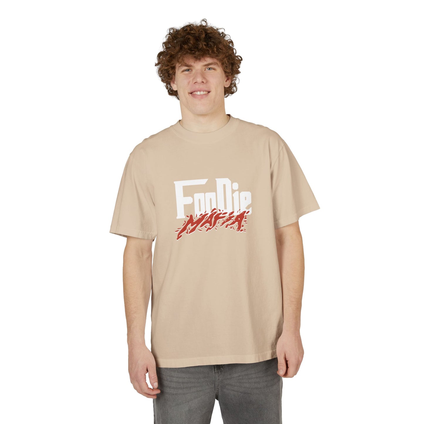 L.O.E.F White Foodie Mafia Unisex Tee shirt (Blood Orange)