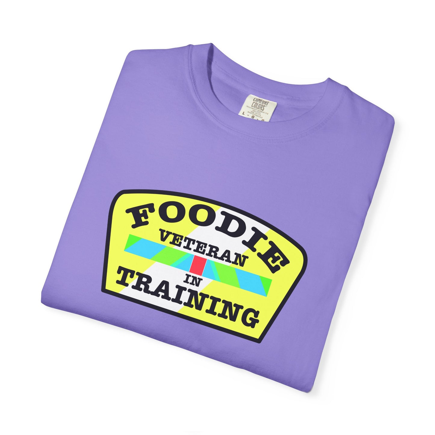 L.O.E.F Foodie Veteran IN TRAINING Unisex Tee Shirt (Yellow and Black)