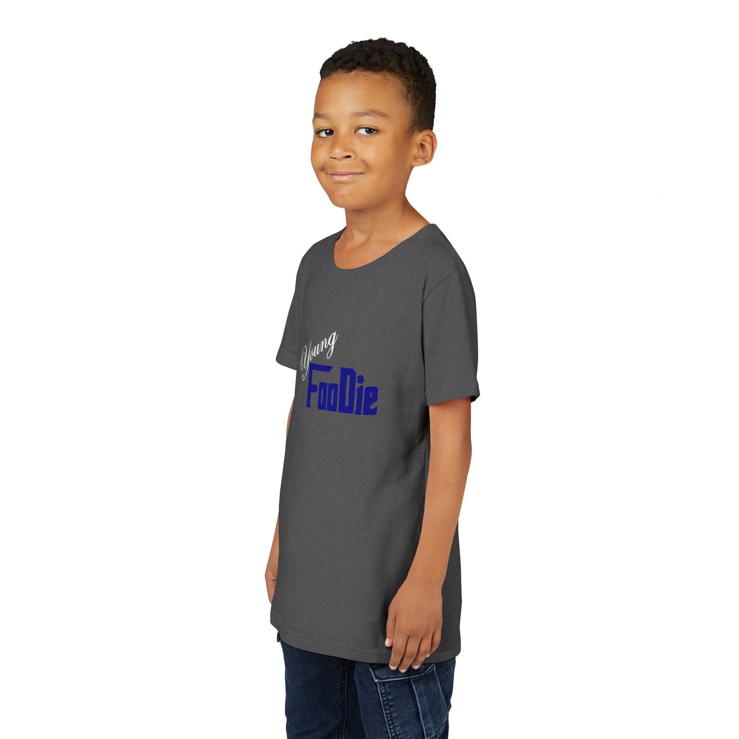 L.O.E.F White Young Foodie Kids Short Sleeve Tee (Dark Blue)