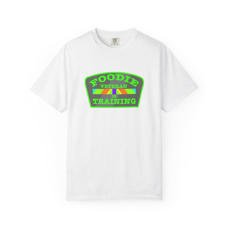 L.O.E.F Foodie Veteran IN TRAINING Unisex Tee Shirt (Neon Green)