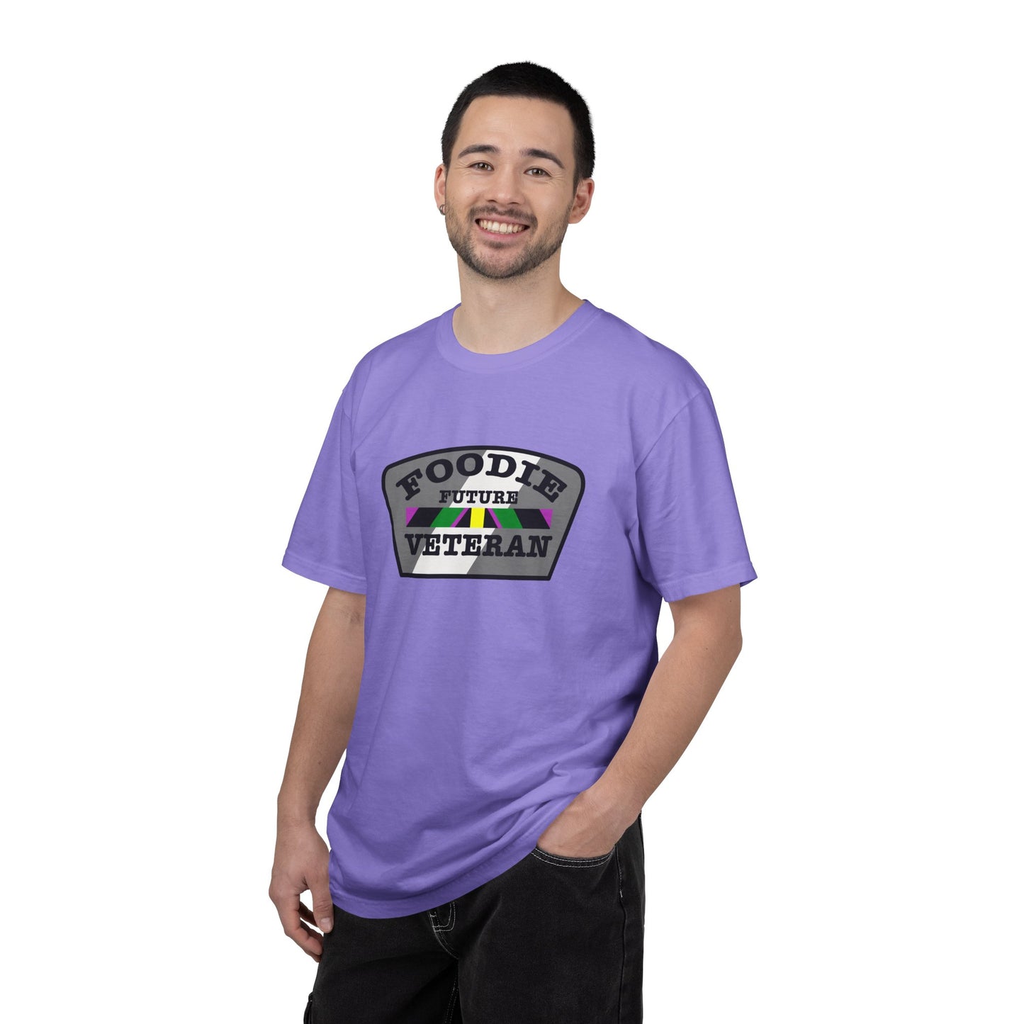L.O.E.F Foodie Veteran FUTURE Unisex Tee Shirt (Gray)