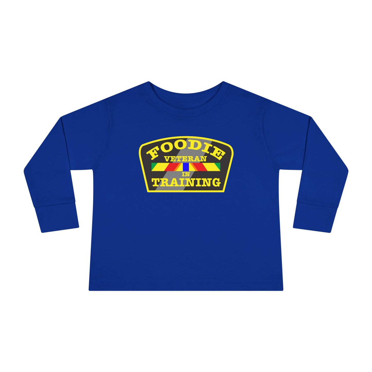 L.O.E.F Foodie Veteran In Training Toddler Long Sleeve Tee (Yellow)