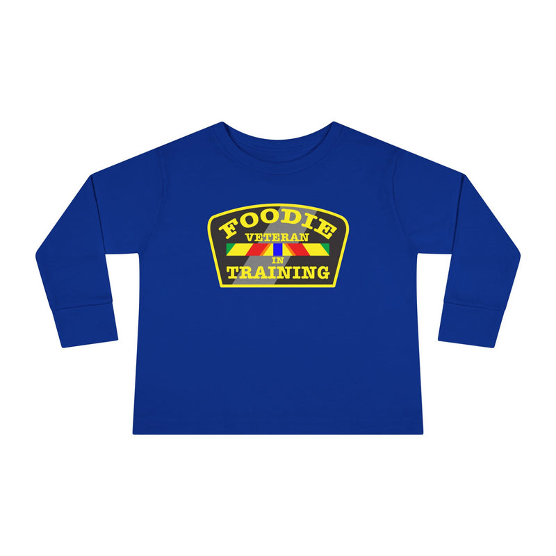 L.O.E.F Foodie Veteran In Training Toddler Long Sleeve Tee (Yellow)
