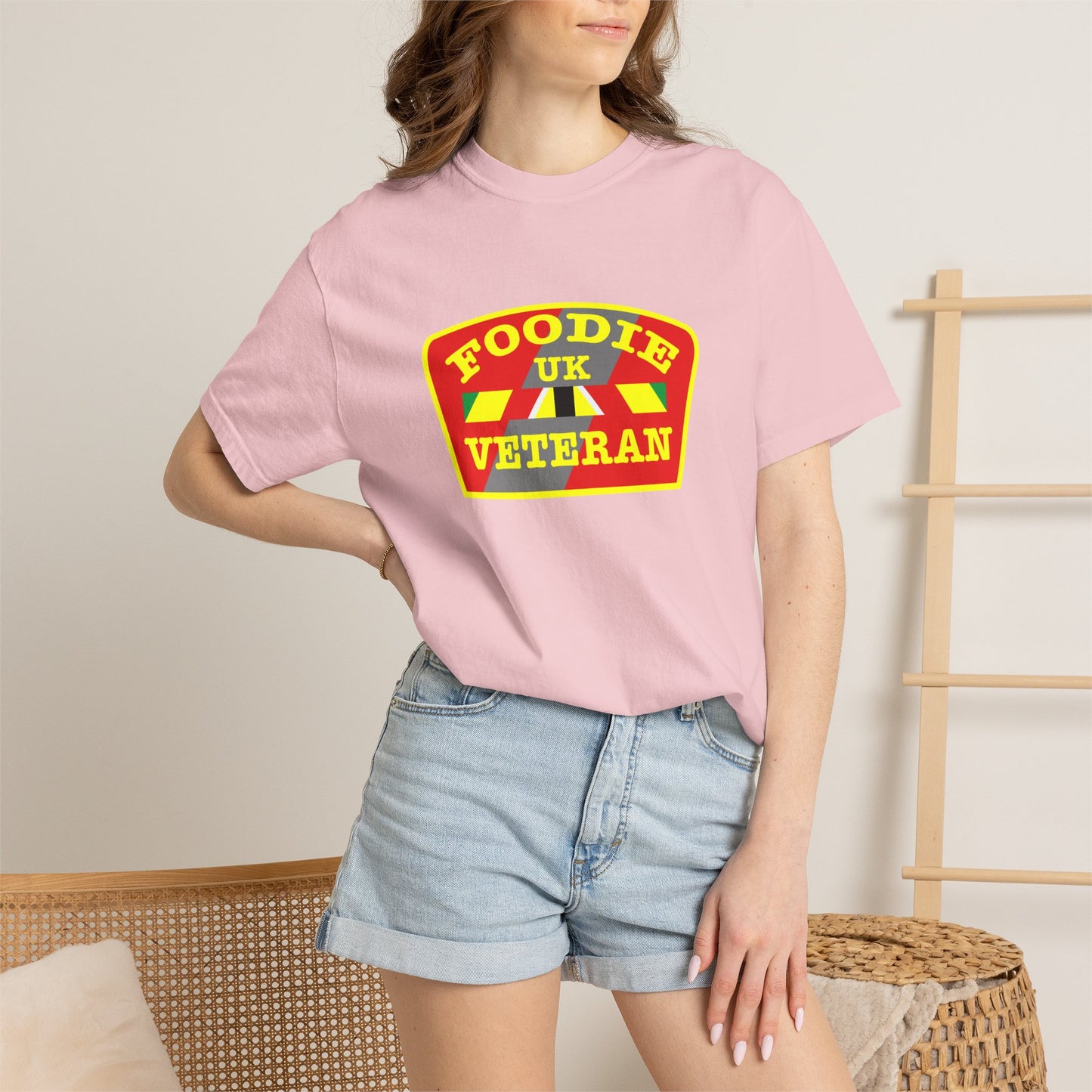 L.O.E.F Foodie Veteran UK Unisex Tee Shirt (Yellow)