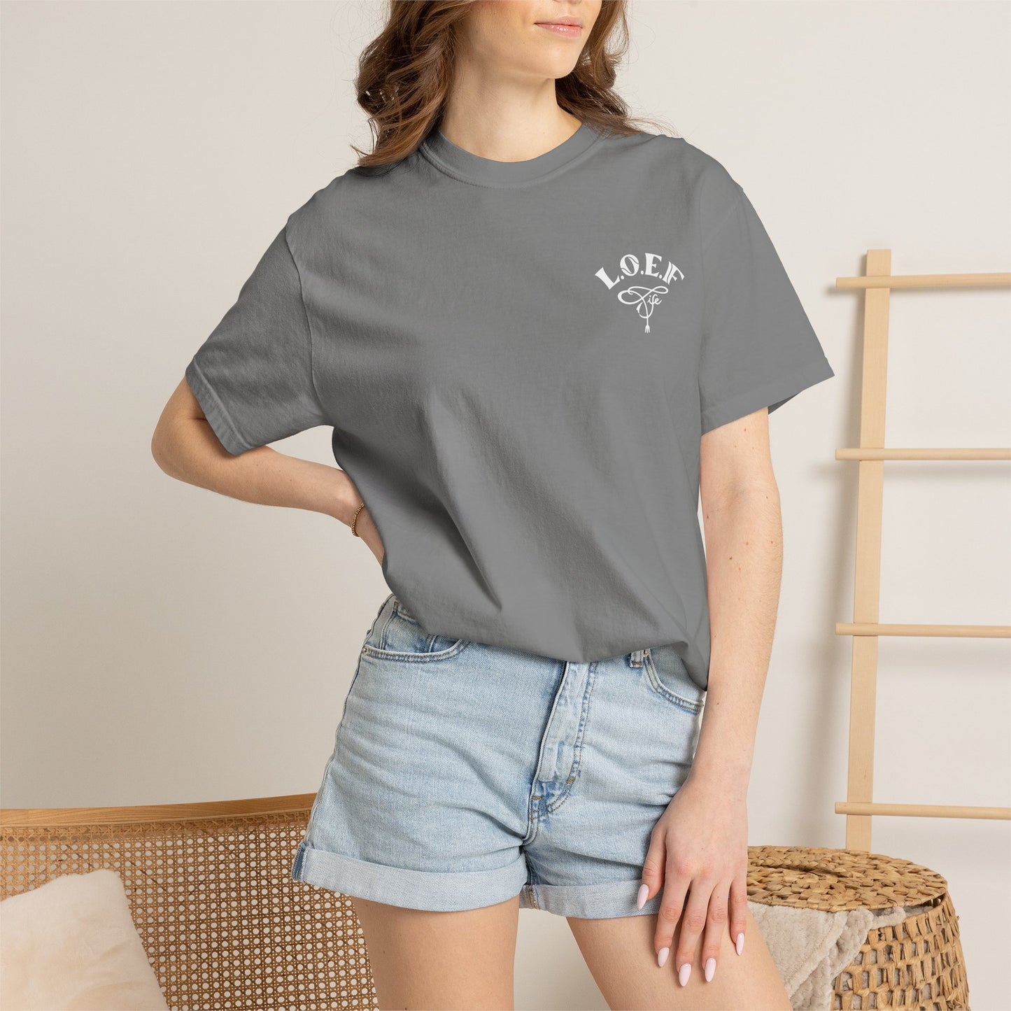 L.O.E.F LIFESTYLE OF EVERYDAY FOODIES Unisex Tee Shirt (White)
