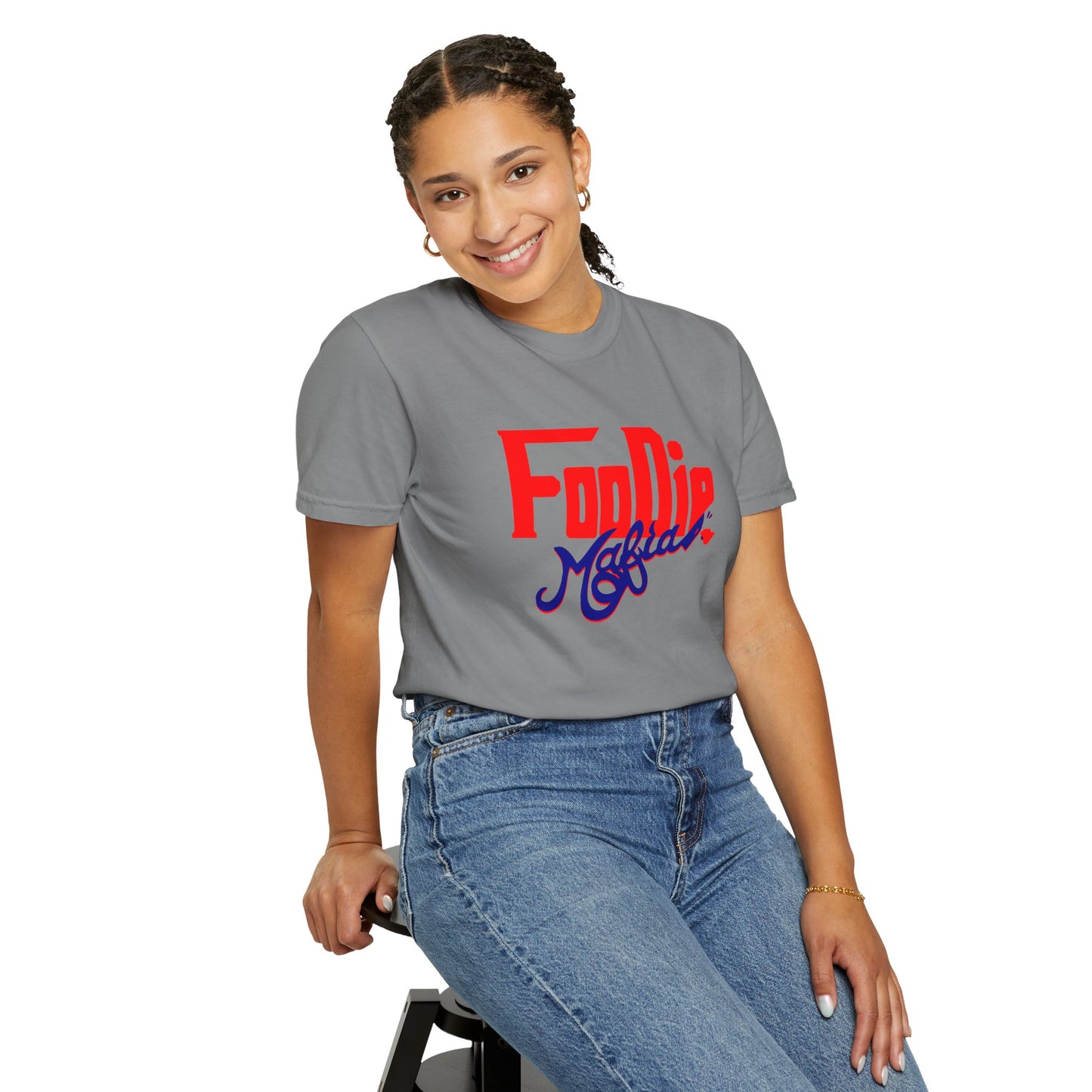 L.O.E.F Red Foodie Mafia Unisex Tee shirt (Dark Blue)
