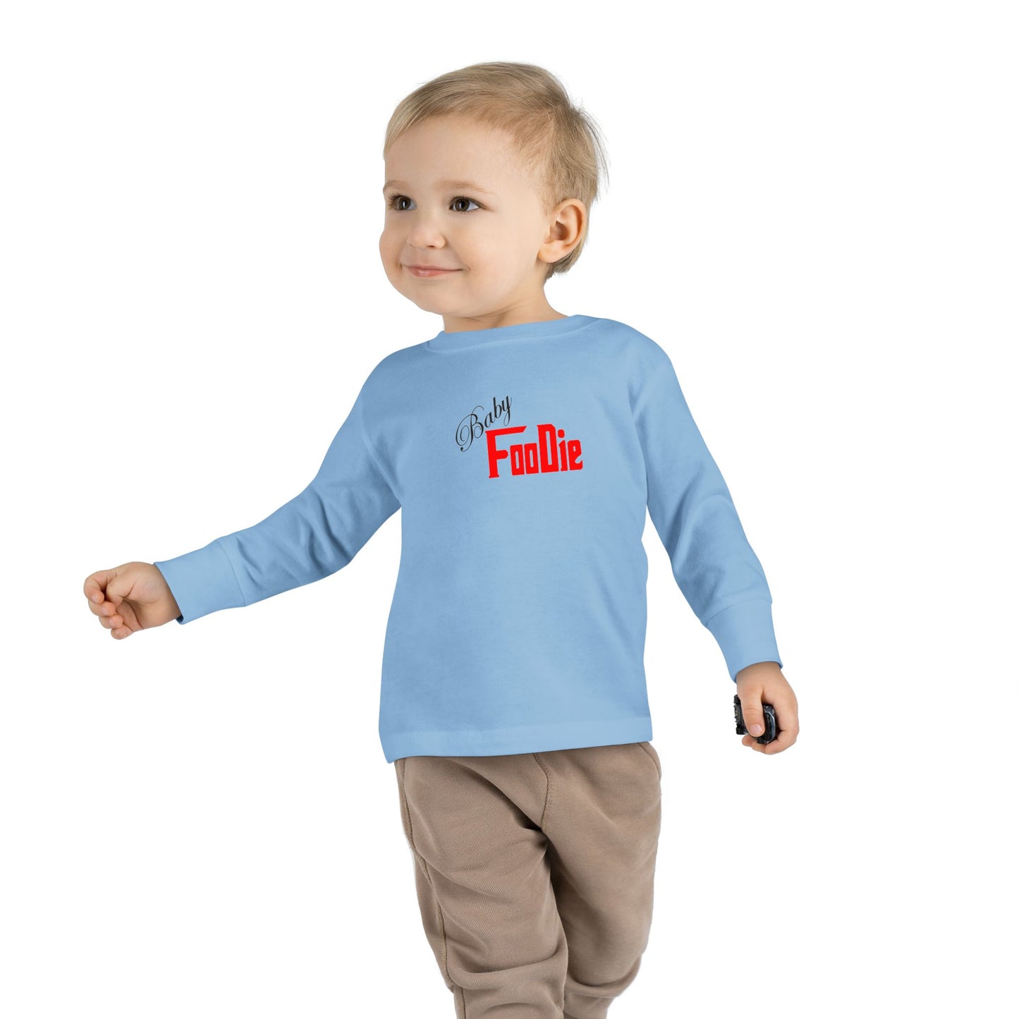 L.O.E.F Baby Foodie Toddler Long Sleeve Tee (Fiery Red)