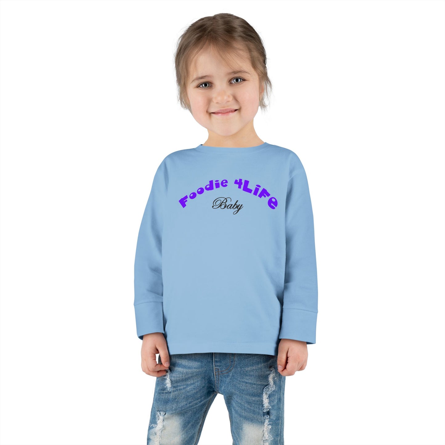 L.O.E.F Foodie 4Life Baby Long Sleeve Tee  (Violet)