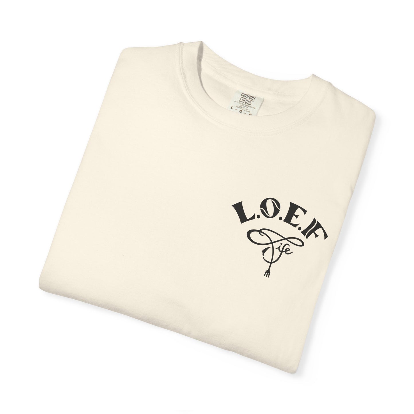 L.O.E.F Foodie 4Life Vegan Unisex Tee Shirt (Sky Blue)