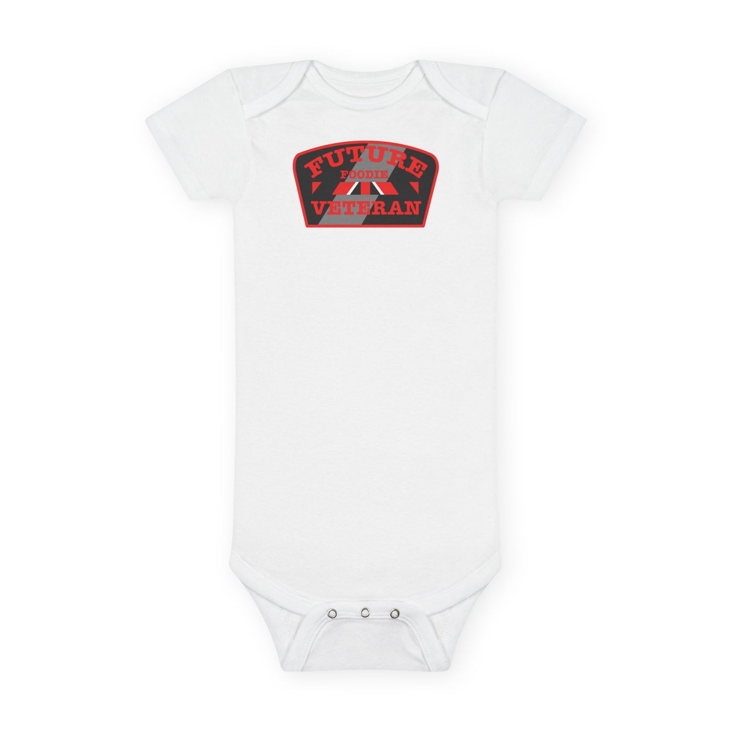 L.O.E.F Future Foodie Veteran Baby Bodysuit (Red)