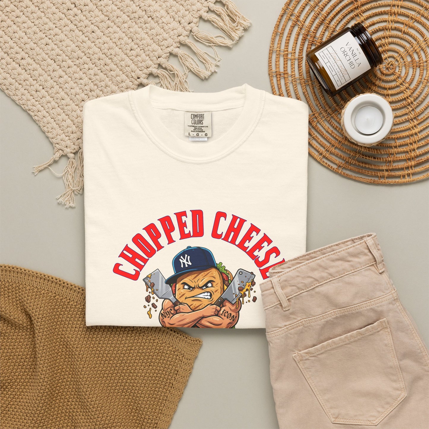 L.O.E.F Mafia Chopped Cheese Unisex Tee Shirt (Red)