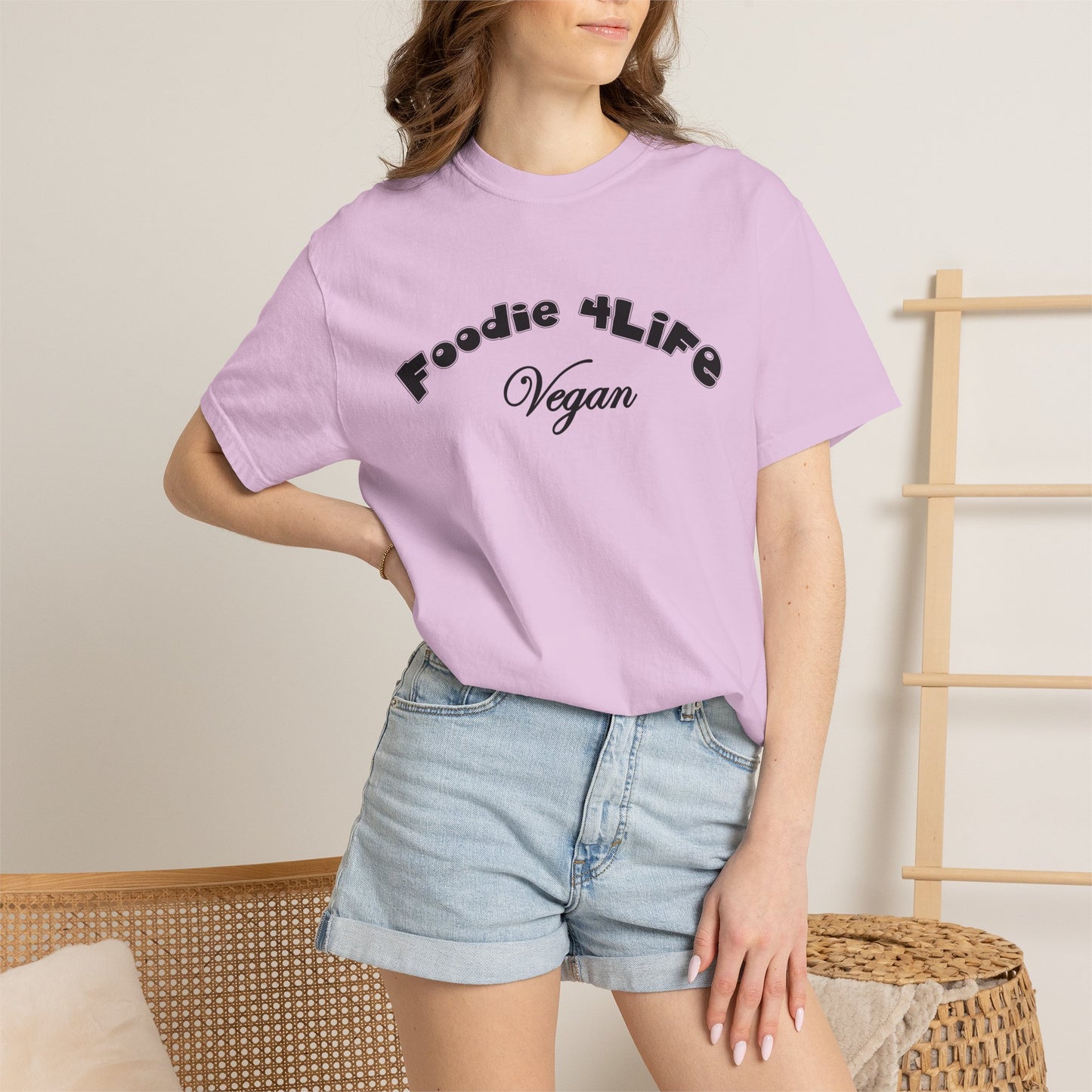 L.O.E.F Foodie 4Life Vegan Unisex Tee Shirt (Black)