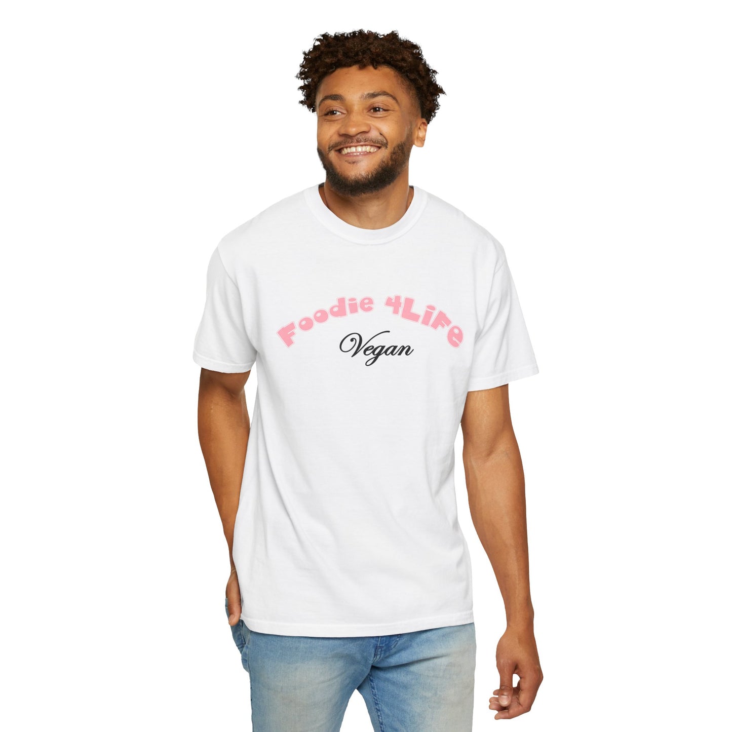 L.O.E.F Foodie 4Life Vegan Unisex Tee Shirt (Soft Pink)