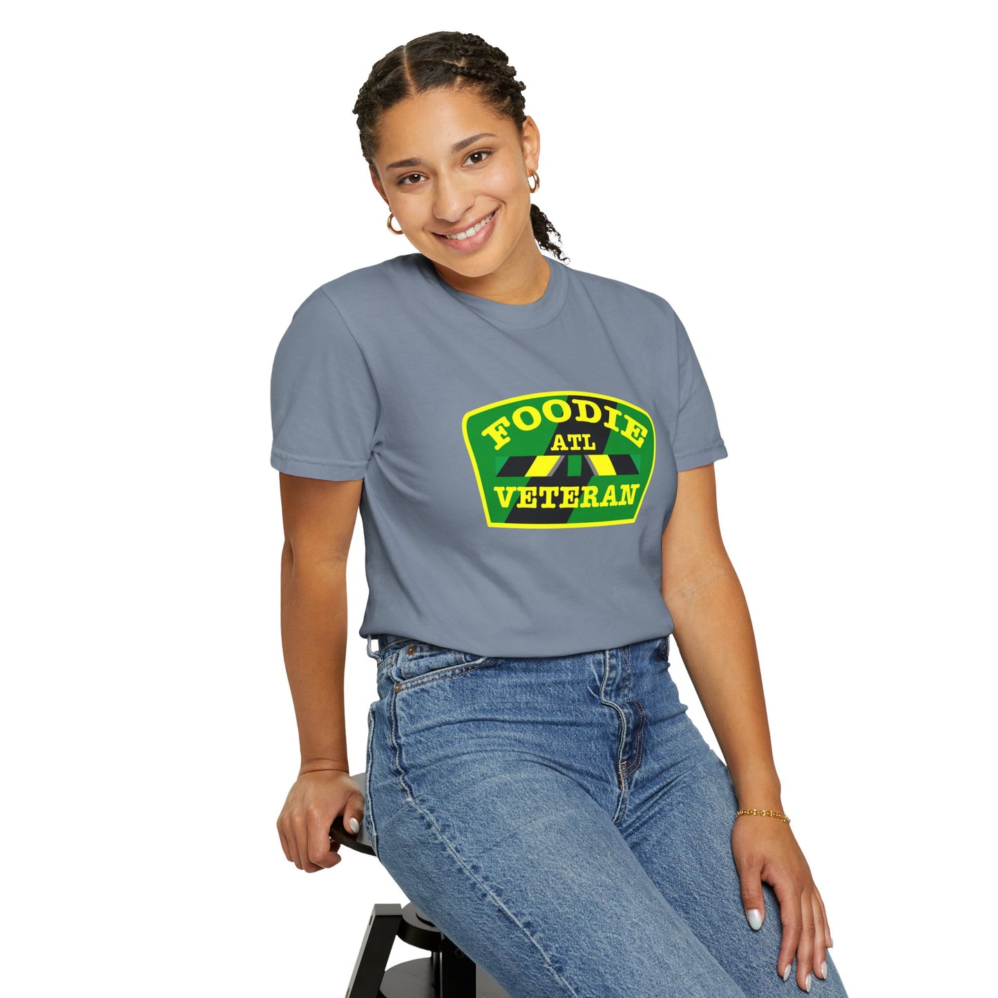 L.O.E.F Foodie Veteran ATL Unisex Tee Shirt (Yellow and Green)