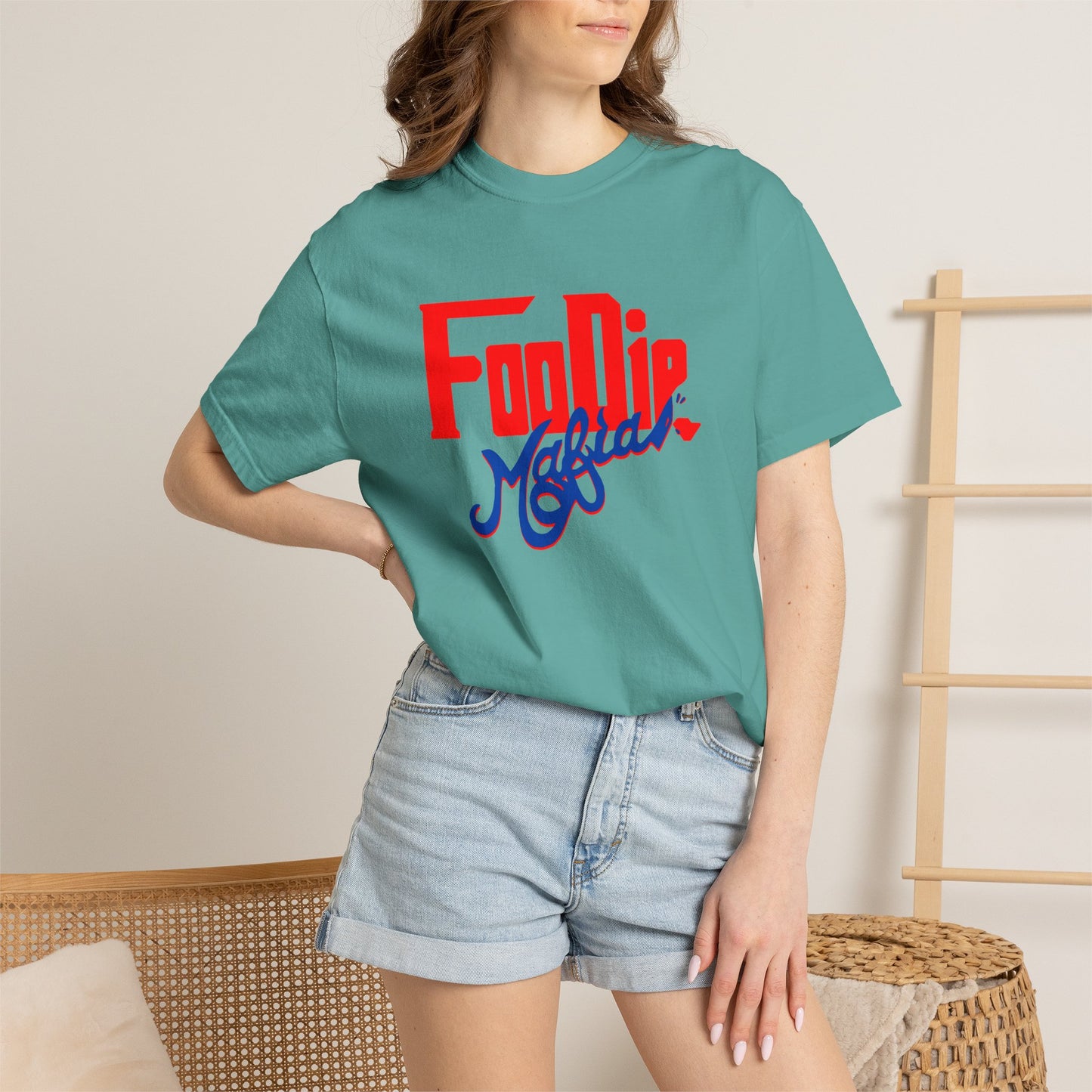 L.O.E.F Red Foodie Mafia Unisex Tee shirt (Cobalt Blue)