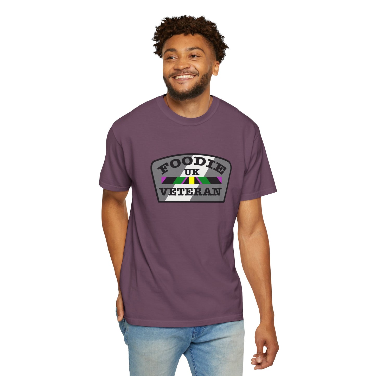 L.O.E.F Foodie Veteran UK Unisex Tee Shirt (Gray)