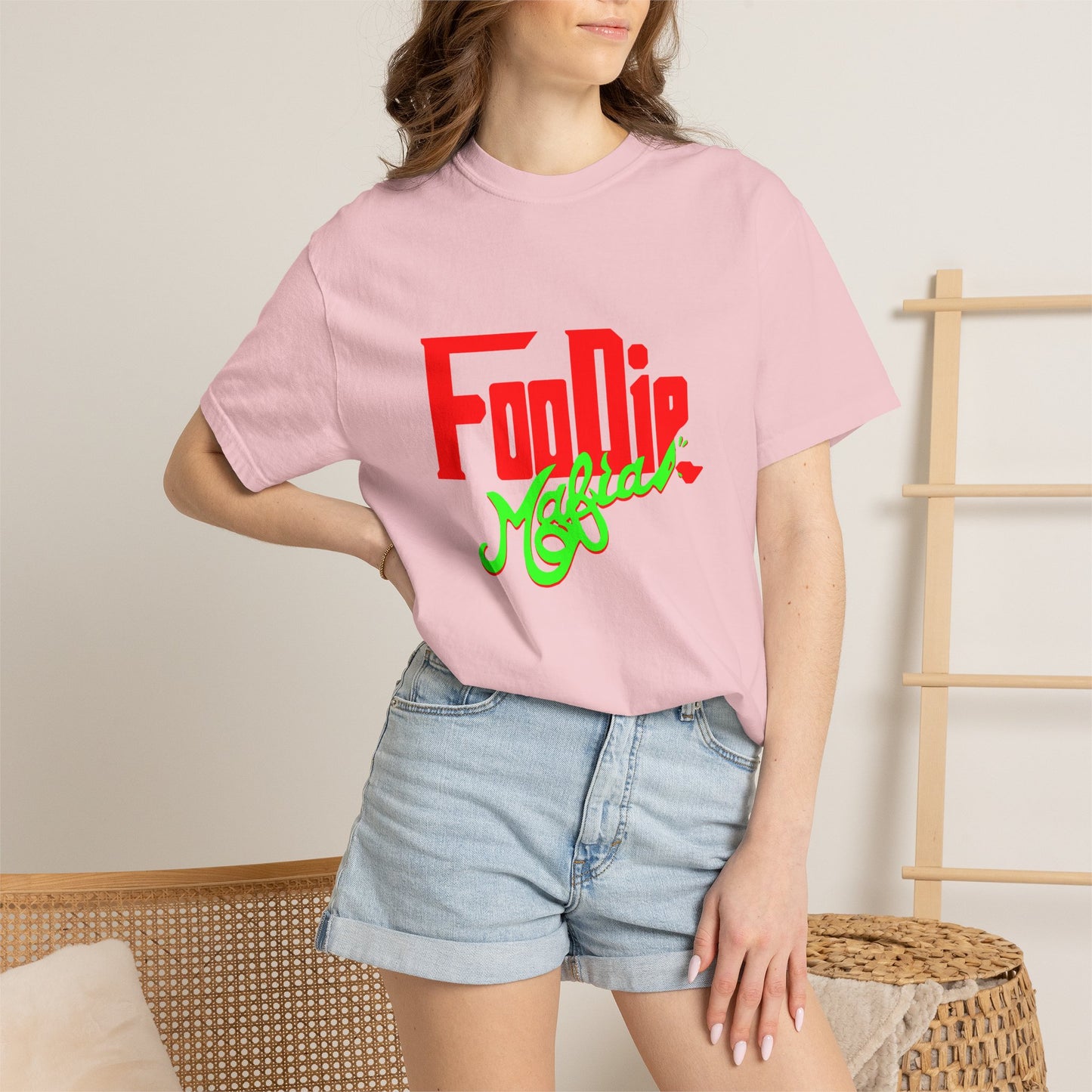L.O.E.F Red Foodie Mafia Unisex Tee Shirt (Neon Green)