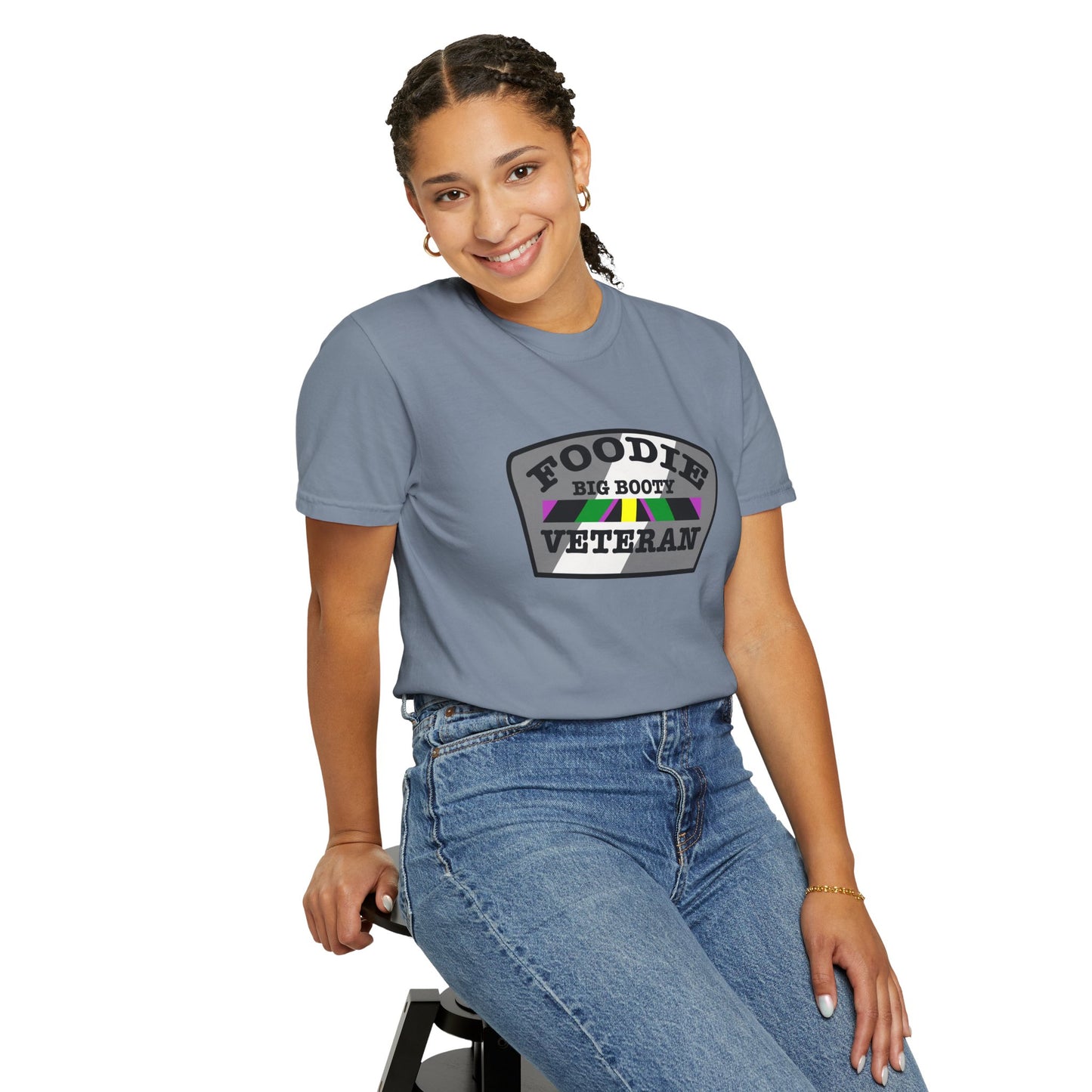 L.O.E.F Foodie Veteran Big Booty Unisex Tee Shirt (Gray)