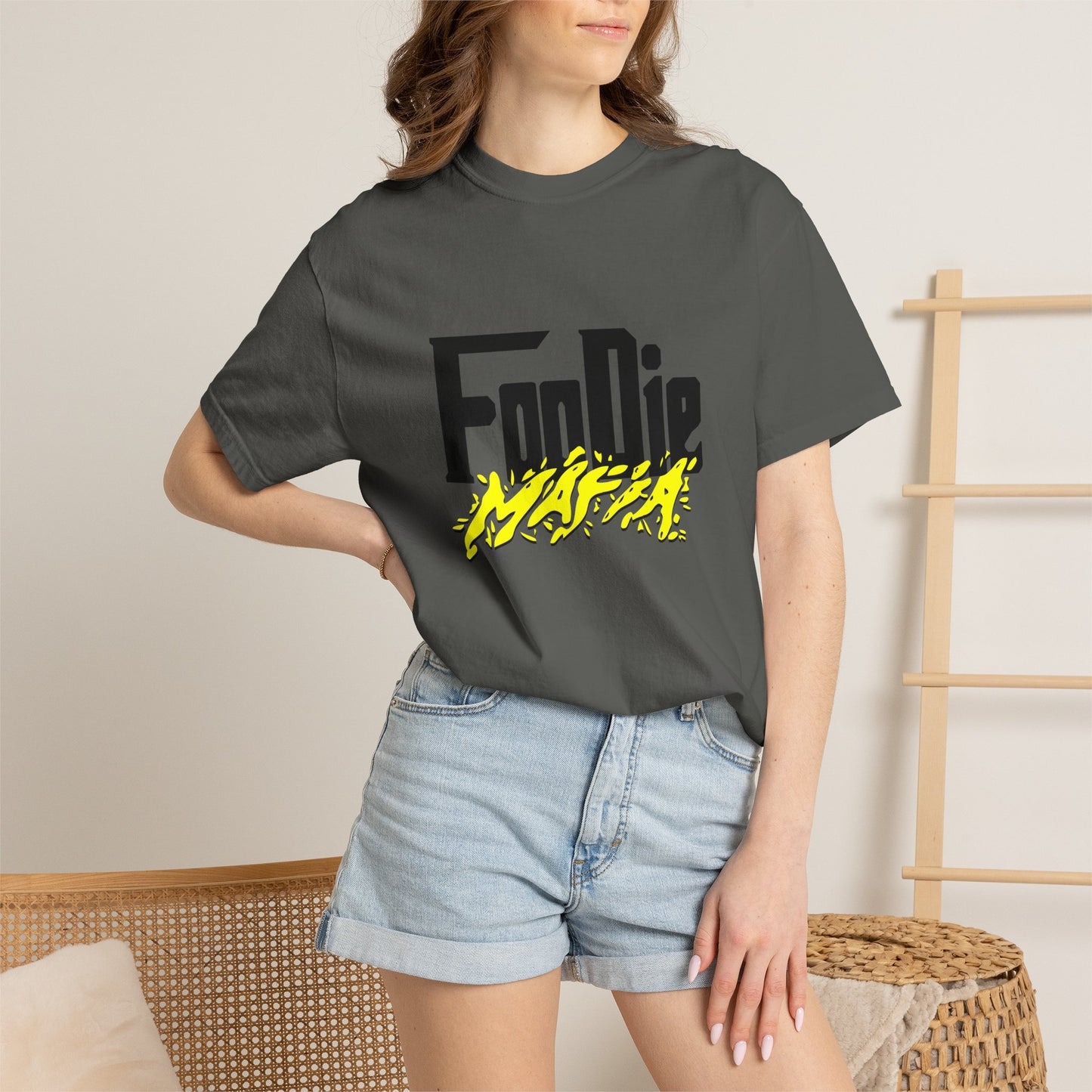 L.O.E.F Foodie Mafia Unisex Tee Shirt (Bright Yellow)