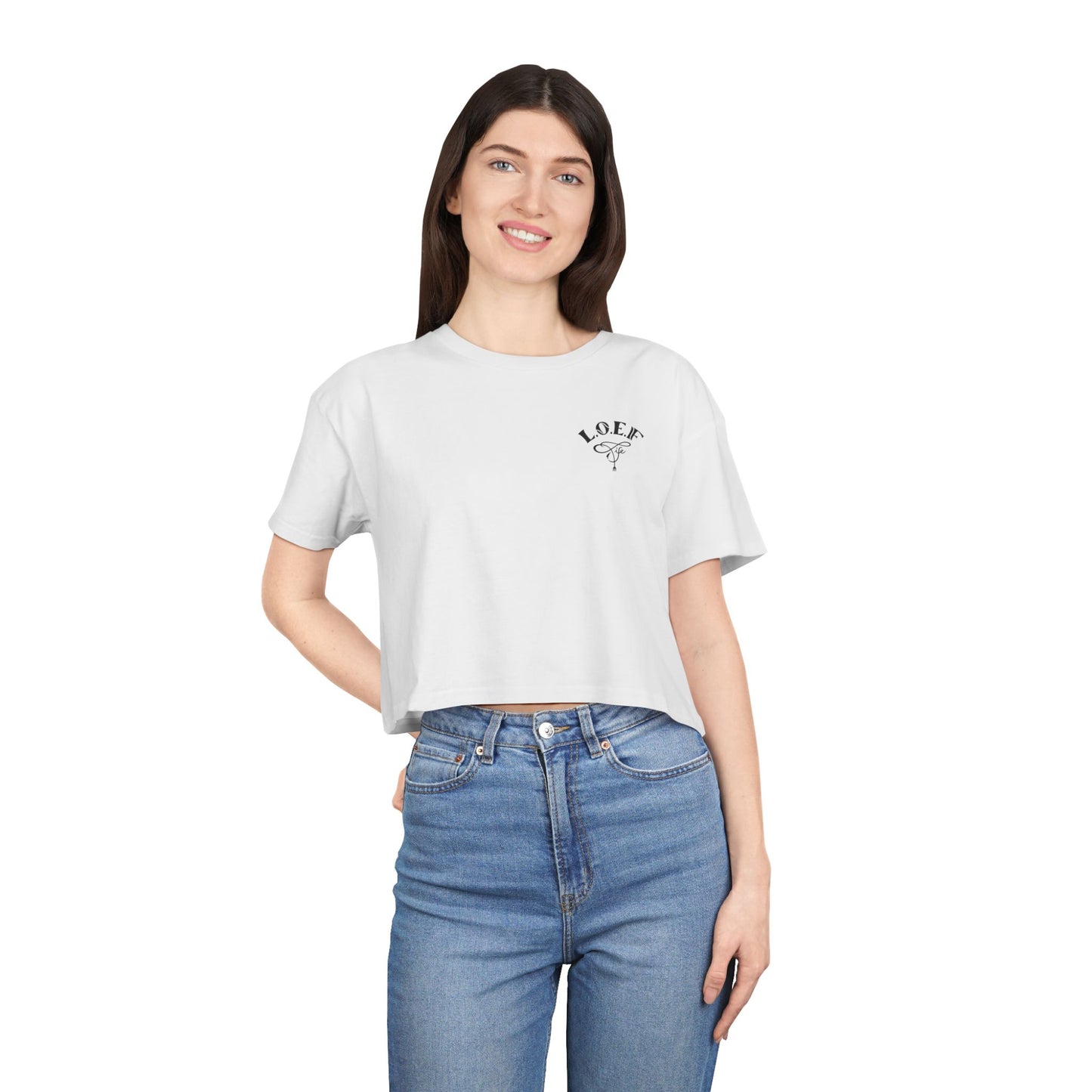 L.O.E.F Foodie 4Life Certified Crop Tee (Turquoise)