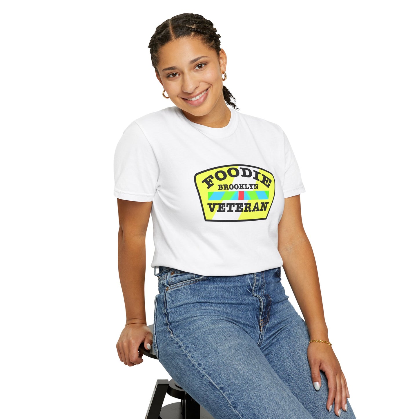 L.O.E.F Foodie Veteran BROOKLYN Unisex Tee Shirt (Yellow and Black)