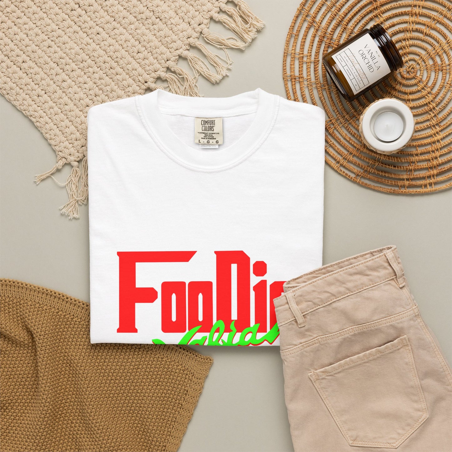 L.O.E.F Red Foodie Mafia Unisex Tee Shirt (Neon Green)