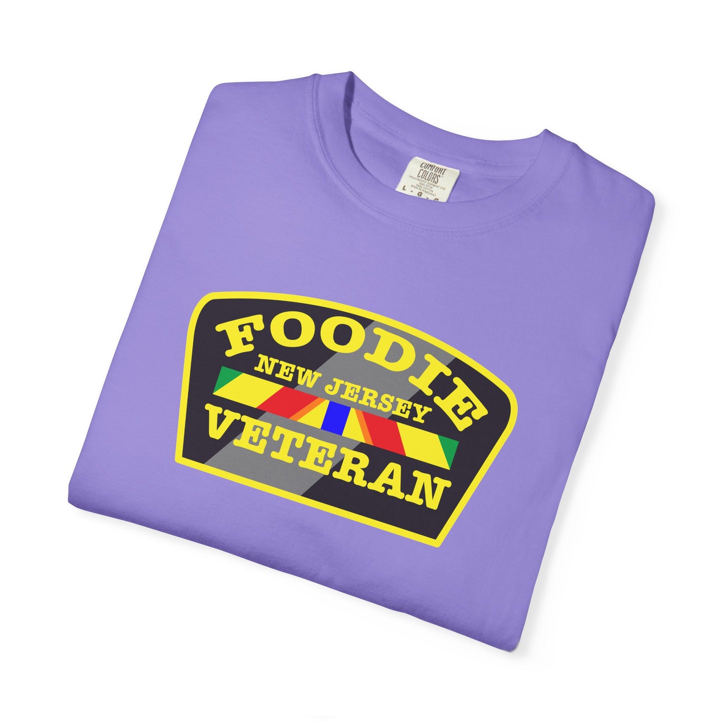 L.O.E.F Foodie Veteran NEW JERSEY Unisex Tee Shirt (Yellow)