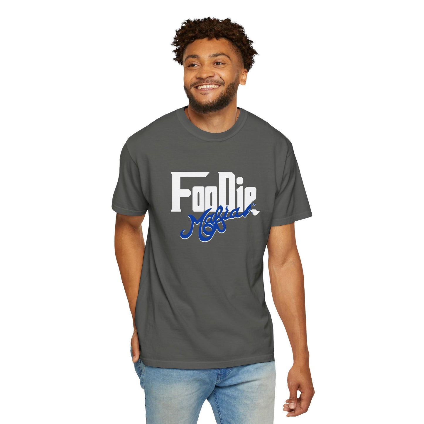 L.O.E.F Foodie Mafia Unisex Tee Shirt  (Dark Blue)