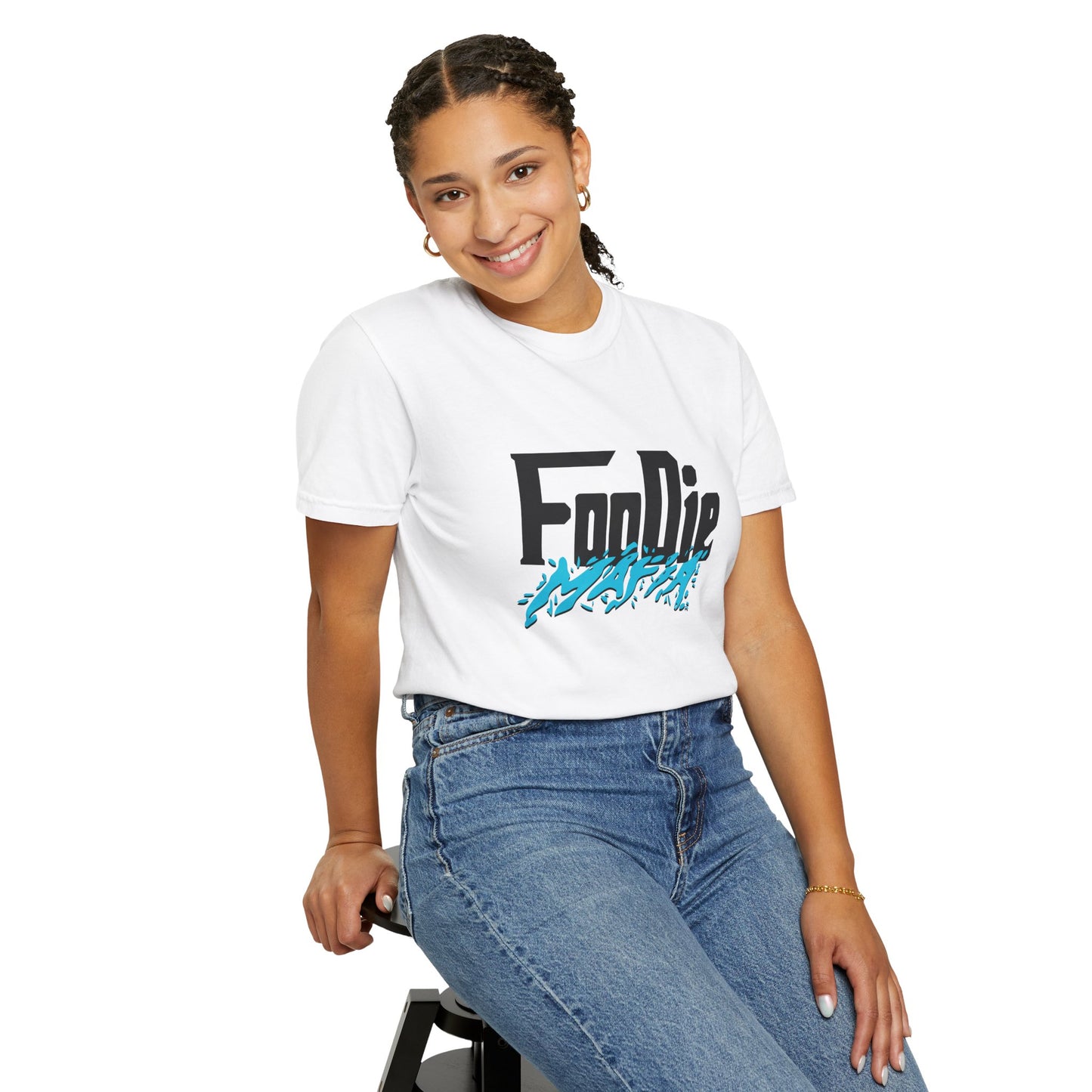 L.O.E.F Foodie Mafia Unisex Tee Shirt (Aqua Blue)