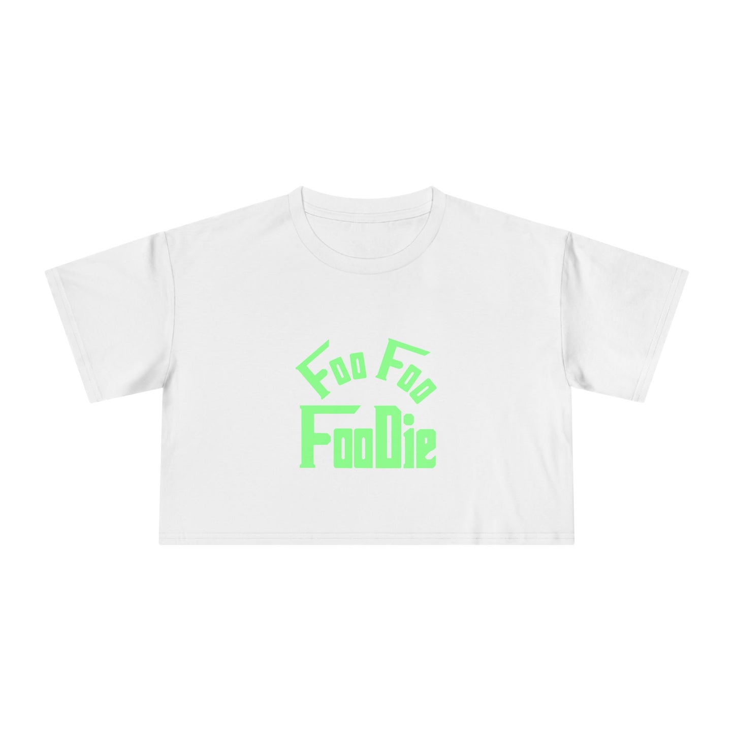 L.O.E.F FOO FOO FOODIE Women Crop Tee(Mint Green)