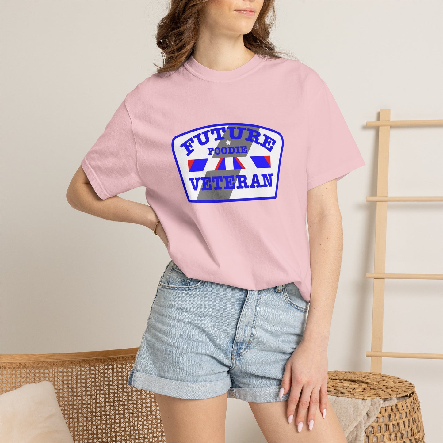 L.O.E.F Future Foodie Veteran Unisex Tee Shirt (Blue)