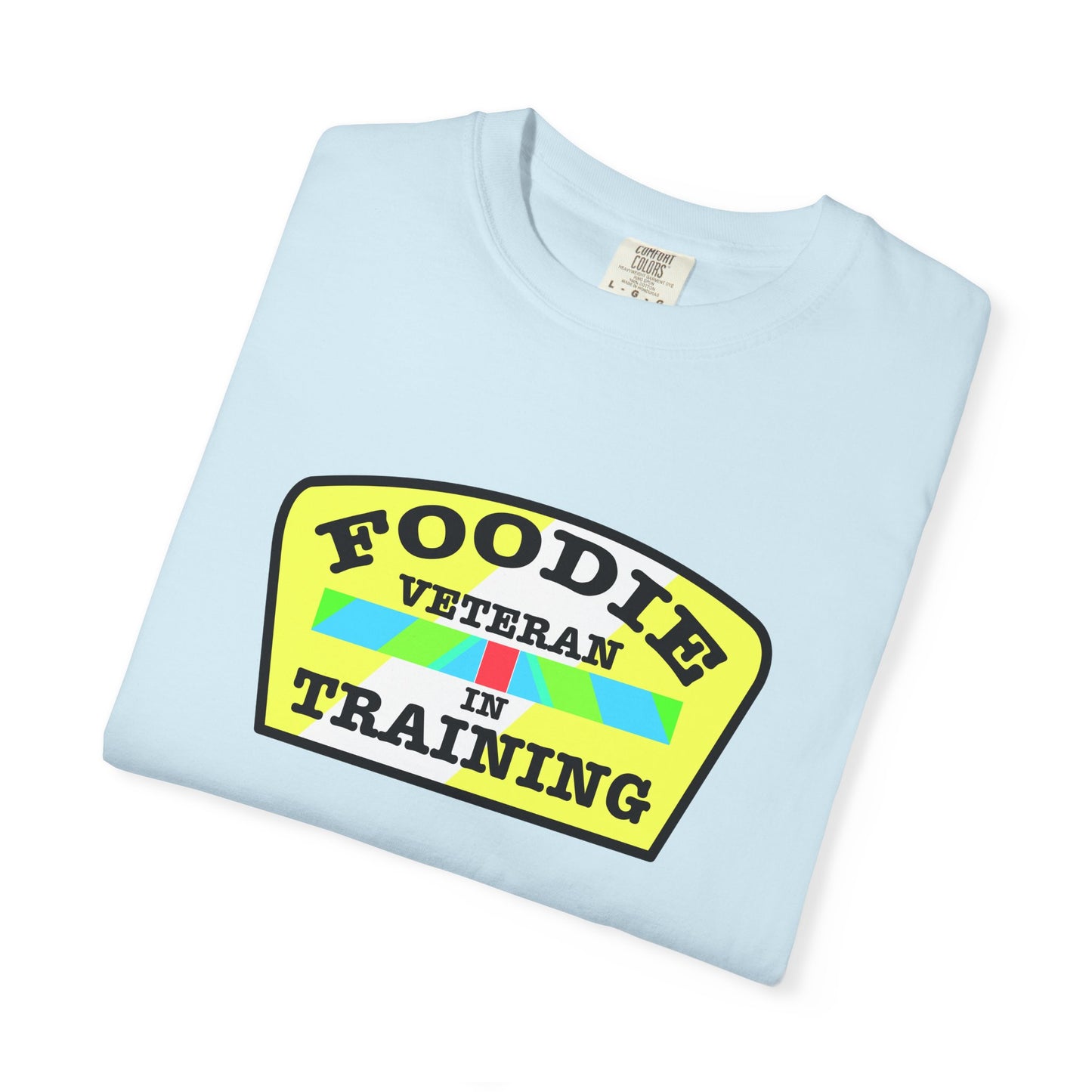 L.O.E.F Foodie Veteran IN TRAINING Unisex Tee Shirt (Yellow and Black)