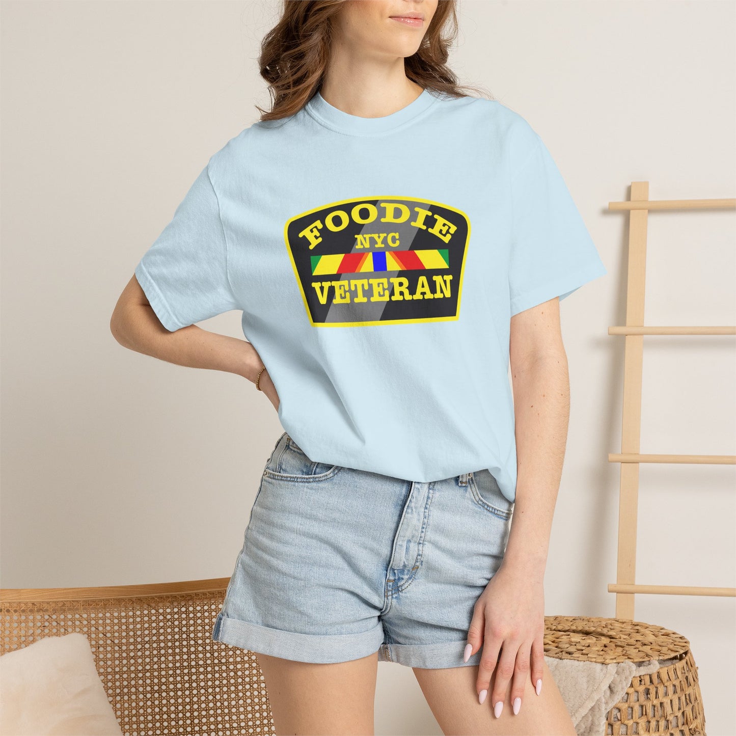 L.O.E.F Foodie Veteran NYC Unisex Tee Shirt (Yellow)