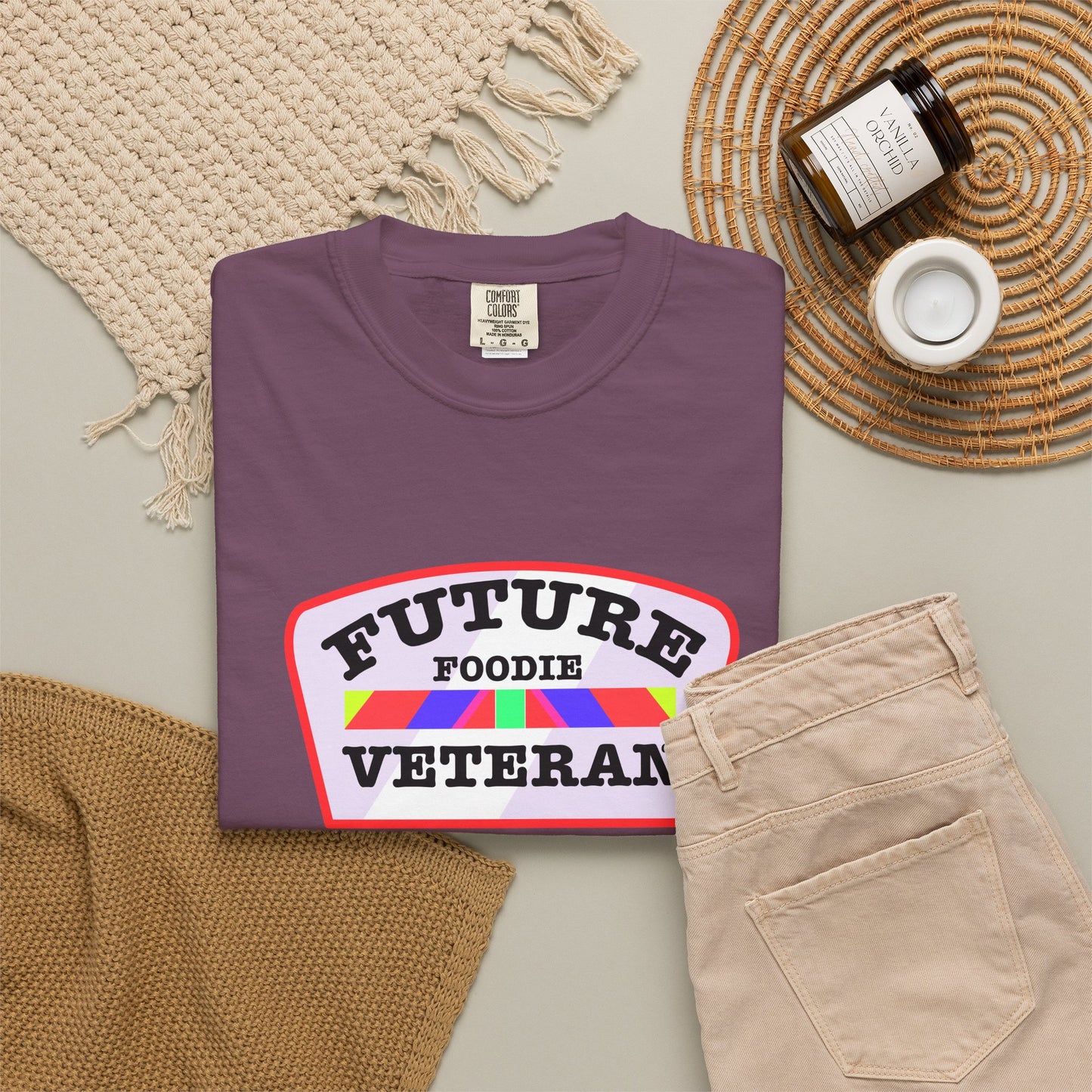 L.O.E.F Future Foodie Veteran Unisex Tee Shirt (Soft Pink)