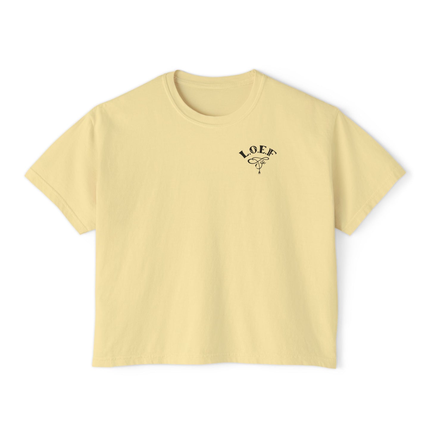 L.O.E.F Foodie 4Life Certified Boxy Tee (Machalite Green)