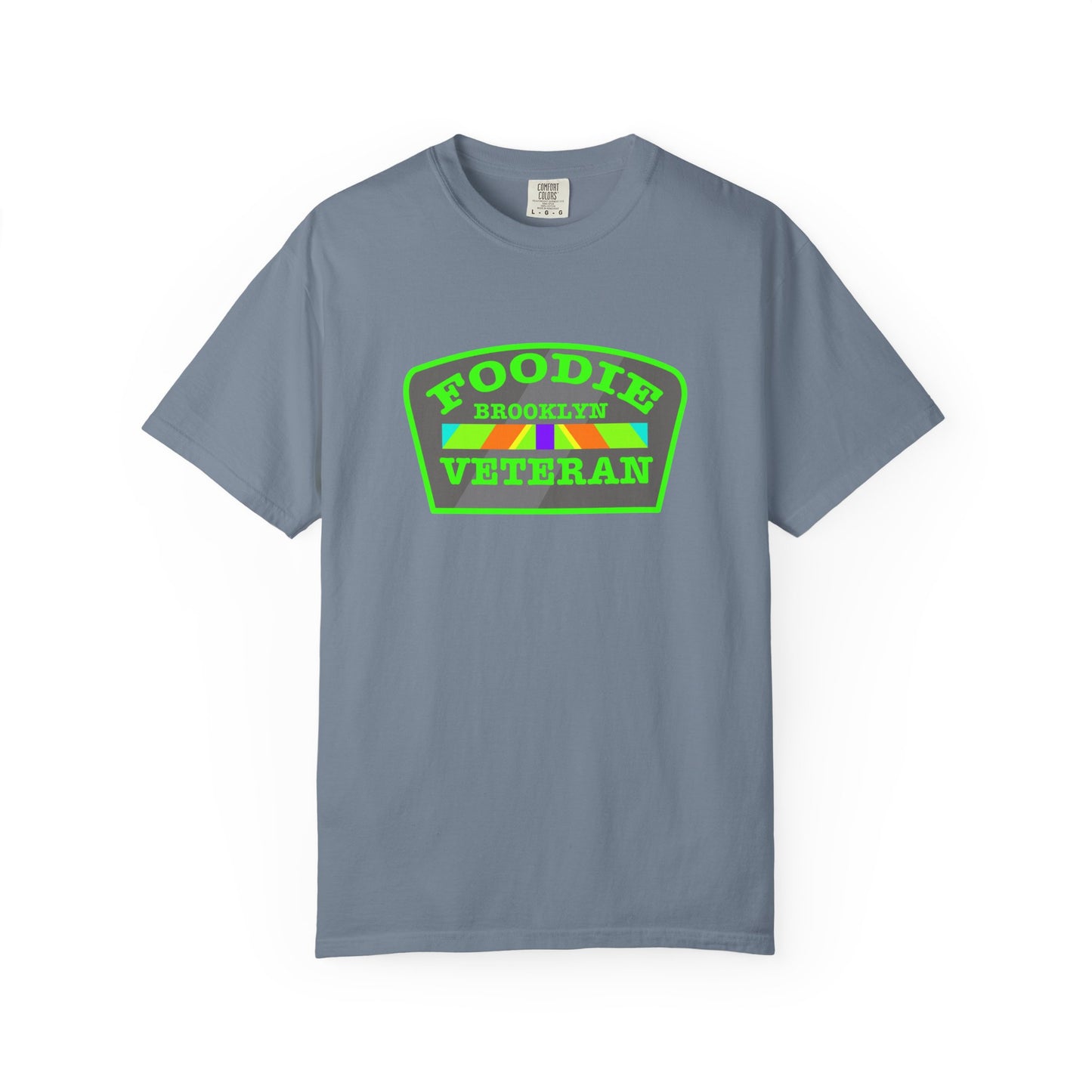 L.O.E.F Foodie Veteran BROOKLYN Unisex Tee Shirt (Neon Green)