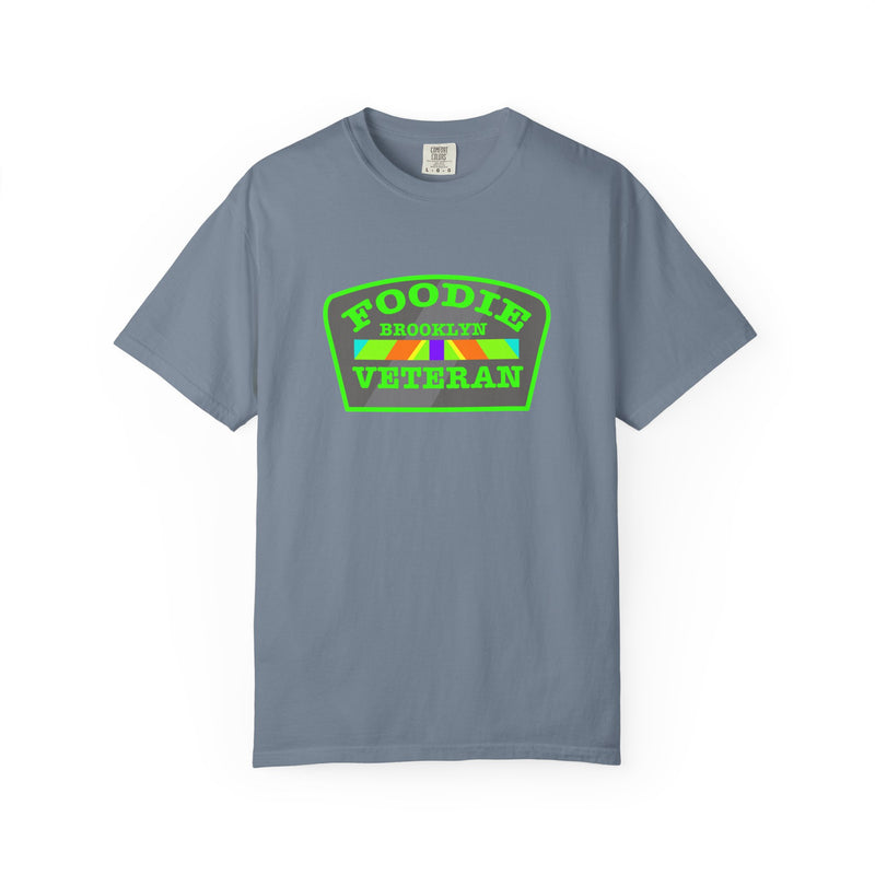 L.O.E.F Foodie Veteran BROOKLYN Unisex Tee Shirt (Neon Green)
