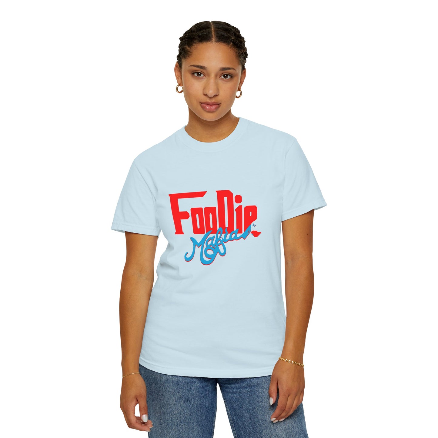 L.O.E.F Red Foodie Mafia Unisex Tee Shirt (Sky Blue)