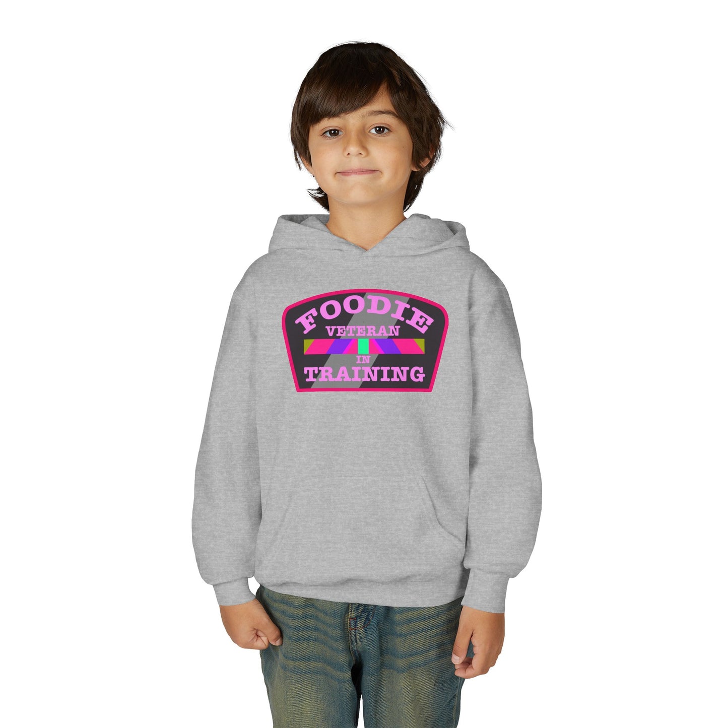 L.O.E.F Foodie Veteran In Training Youth Hoodie (Pink)