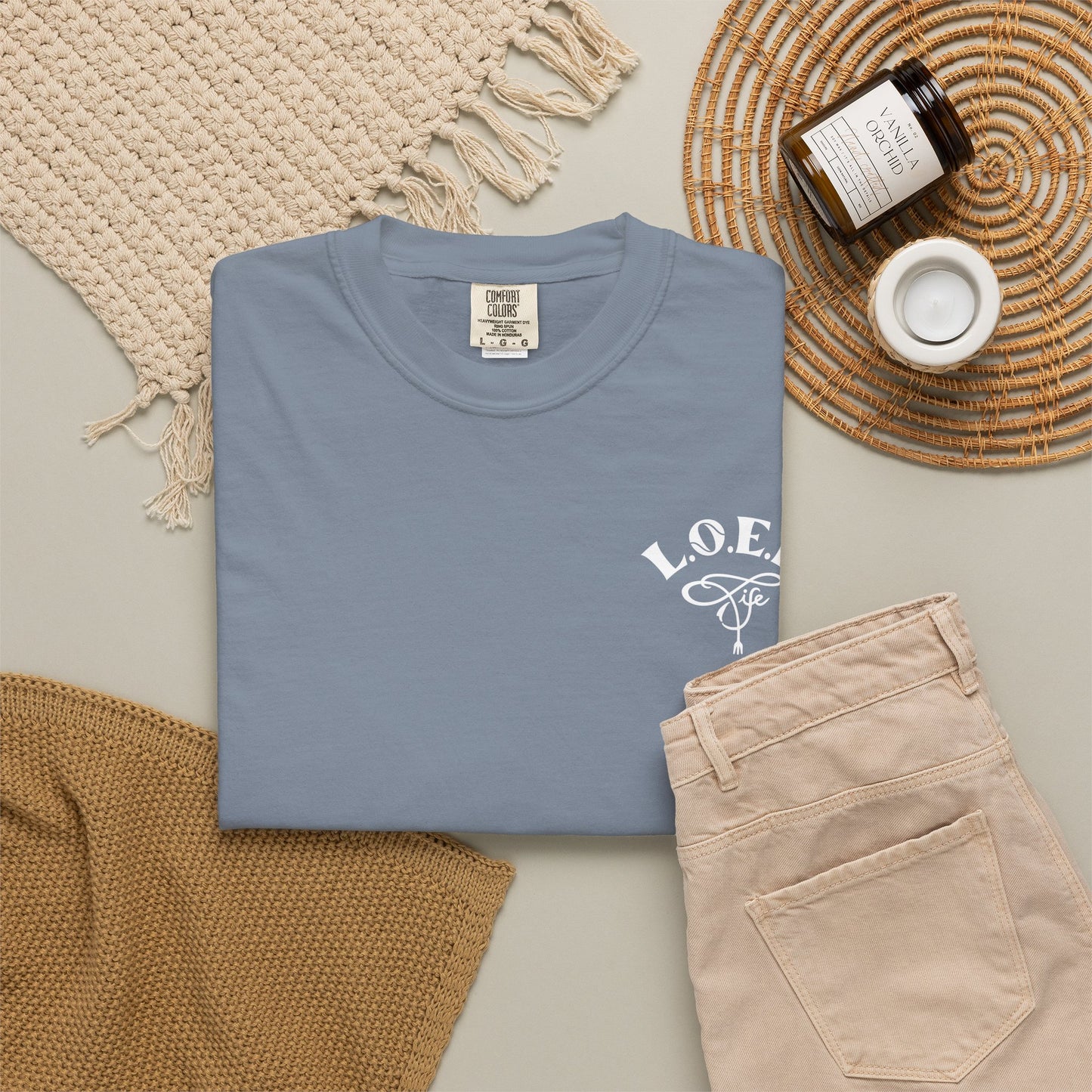 L.O.E.F LIFESTYLE OF EVERYDAY FOODIES Unisex Tee Shirt (White)