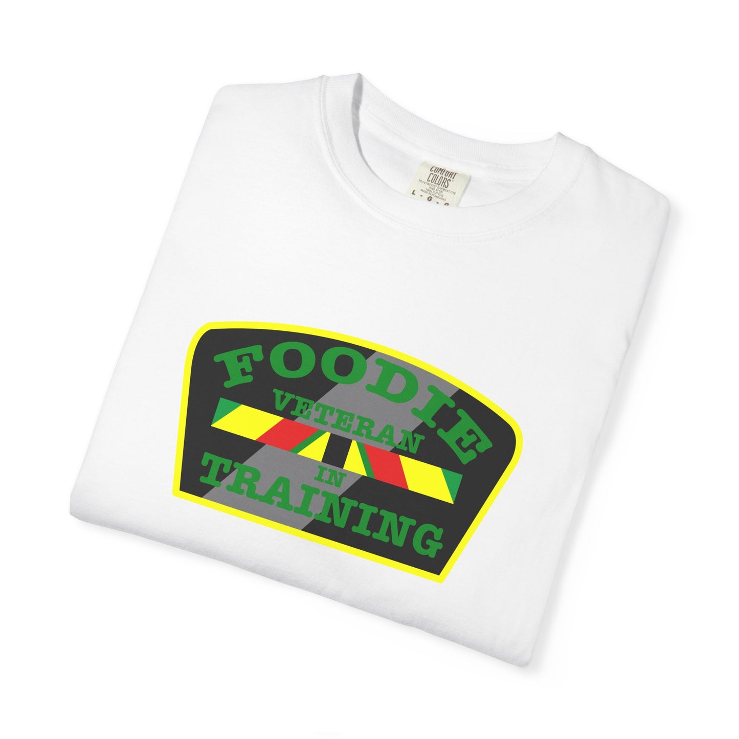 L.O.E.F Foodie Veteran IN TRAINING Unisex Tee Shirt (Green)