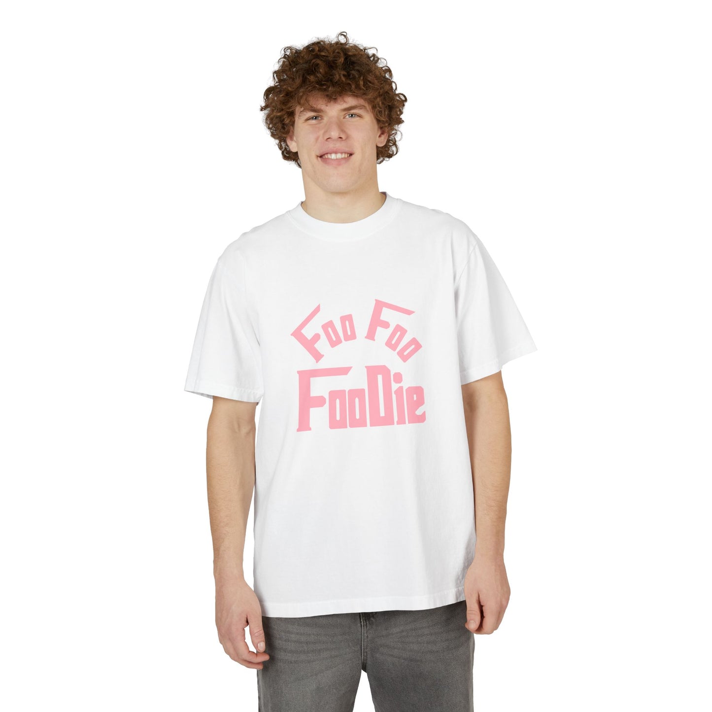 L.O.E.F Unisex FOO FOO FOODIE Tee Shirt (Soft Pink)
